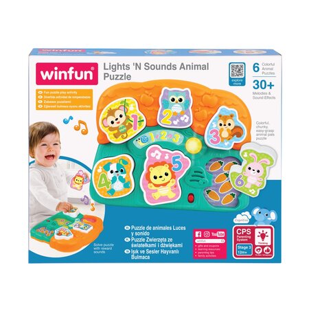 Puzzle cu sunete, + 1 an, Winfun 706471