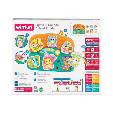 Puzzle cu sunete, + 1 an, Winfun 706470