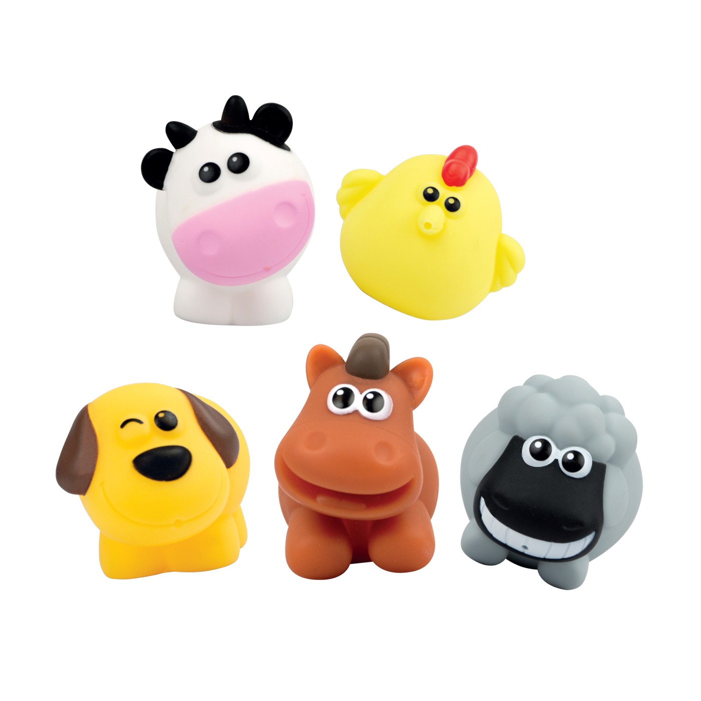 Set jucarii de baie, + 6 luni, Animalute de la Ferma, Winfun