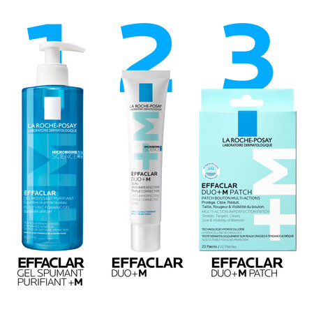 Plasturi anti-eruptii cutanate invizibili si ultra subtiri Effaclar Duo +M Patch, 22 buc, La Roche Posay 706560