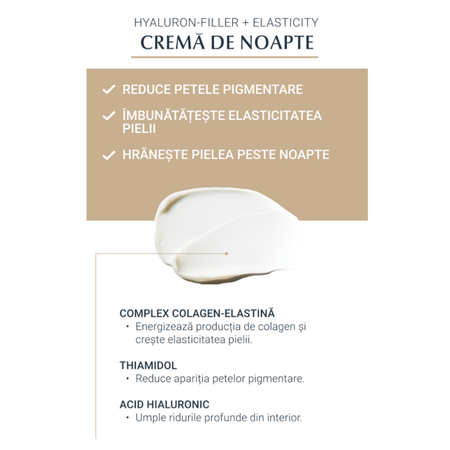 Crema de noapte Hyaluron-Filler + Elasticity, 50 ml, Eucerin 706592