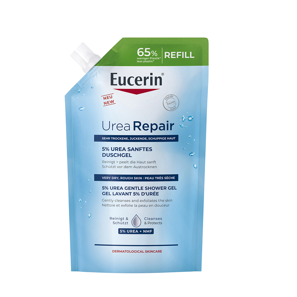 Rezerva gel de dus reparator cu 5% uree Urea Repair, 400 ml, Eucerin