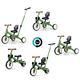 Tricicleta 5 in 1 Optimus Max, Green, +1 an, Milly Mally 706854