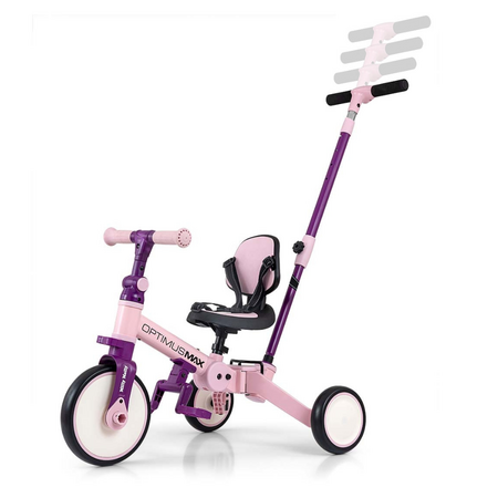 Tricicleta 5 in 1 Optimus Max, Pink, +1 an, Milly Mally 706867
