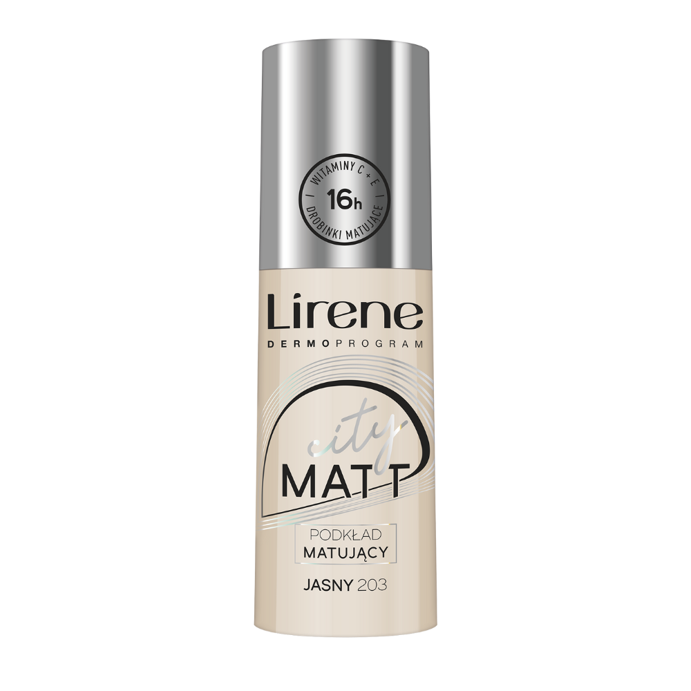 Fond de ten matifiant City Matt, Light 203, 30 ml, Lirene