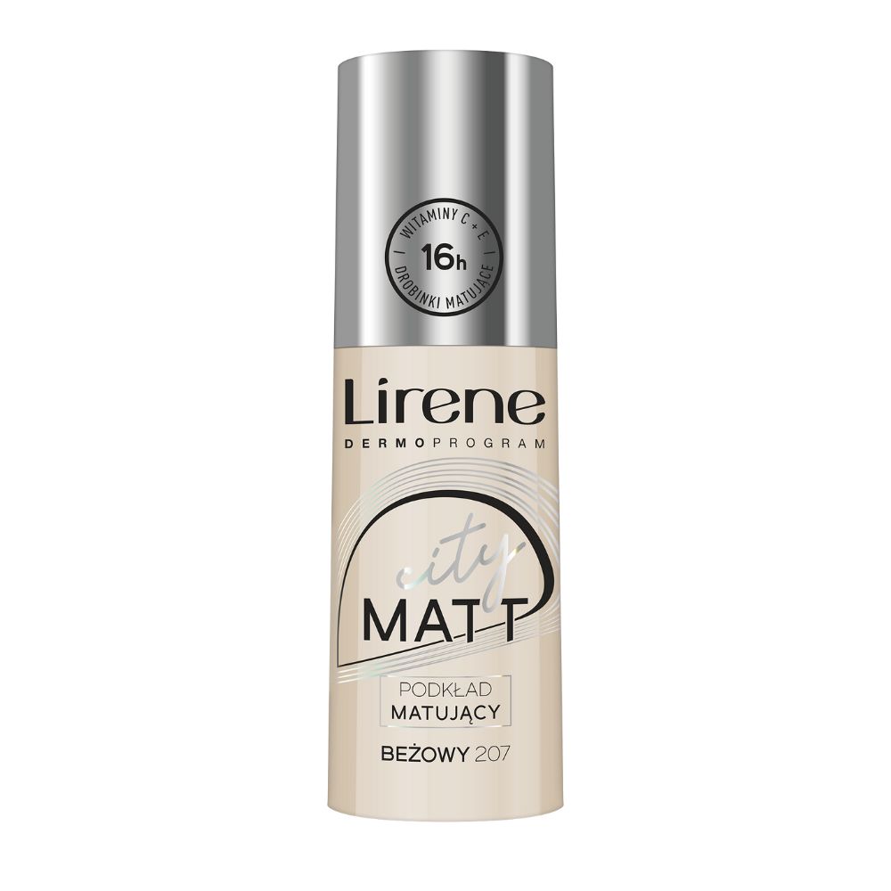 Fond de ten matifiant City Matt, Beige 207, 30 ml, Lirene