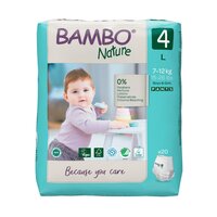 Scutece Ecolabel Pants, Nr 4, 7-12 kg, 20 bucati, Bambo Nature