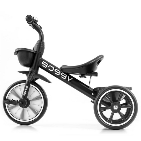 Tricicleta cu cadru robust din otel Bobby, Black, + 2 ani, Milly Mally 706899