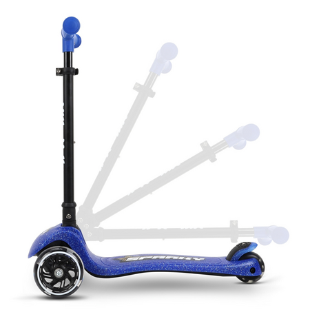 Trotineta LED pliabila cu platforma iluminata Sparky, Blue, + 3 ani, Milly Mally 706928