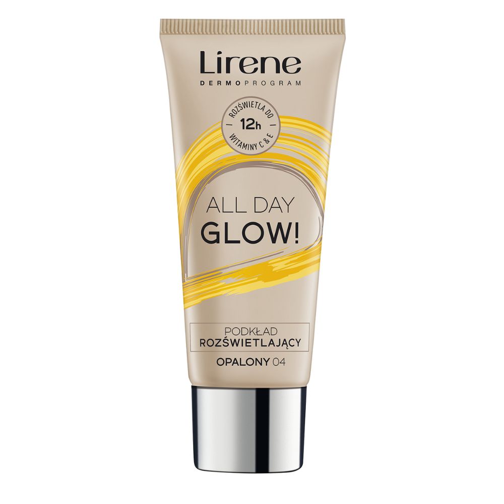 Fond de ten iluminator All Day Glow, Tan 04, 30 ml, Lirene