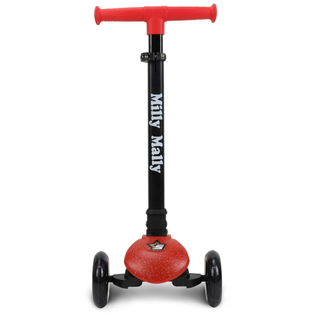 Trotineta LED pliabila cu platforma iluminata Sparky, Red, + 3 ani, Milly Mally 706939