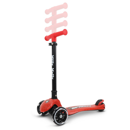 Trotineta LED pliabila cu platforma iluminata Sparky, Red, + 3 ani, Milly Mally 706942