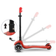 Trotineta LED pliabila cu platforma iluminata Sparky, Red, + 3 ani, Milly Mally 706944