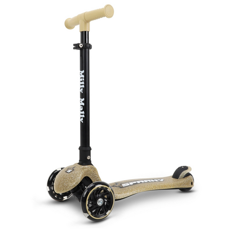 Trotineta LED pliabila cu platforma iluminata Sparky, Champagn, + 3 ani, Milly Mally 706961