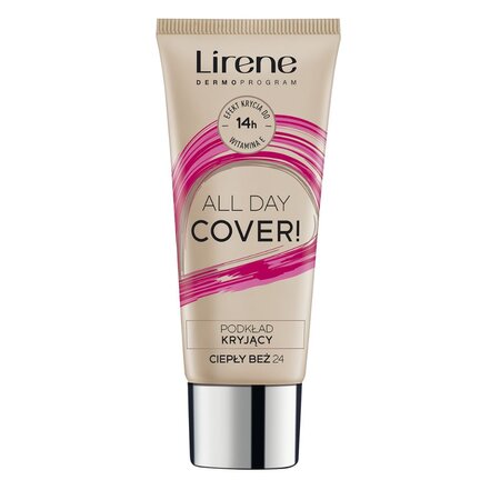 Fond de ten pentru acoperire completa All Day Cover, Beige 24, 30 ml, Lirene