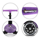 Trotineta LED pliabila cu platforma iluminata Sparky, Violet, + 3 ani, Milly Mally 707017