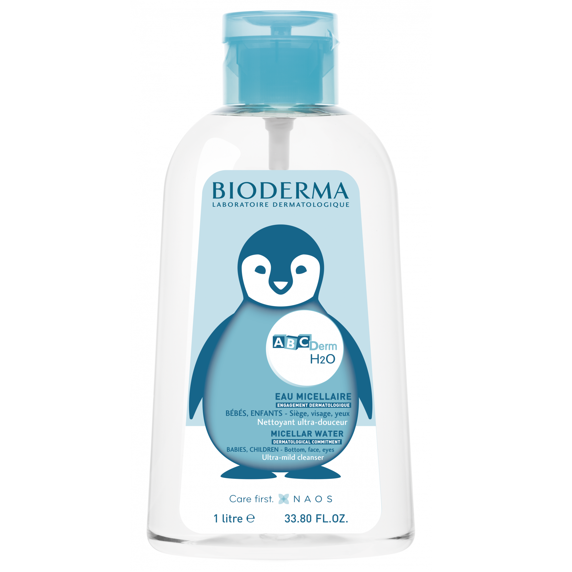 Apa micelara cu pompita ABCDerm H2O, 1000 ml