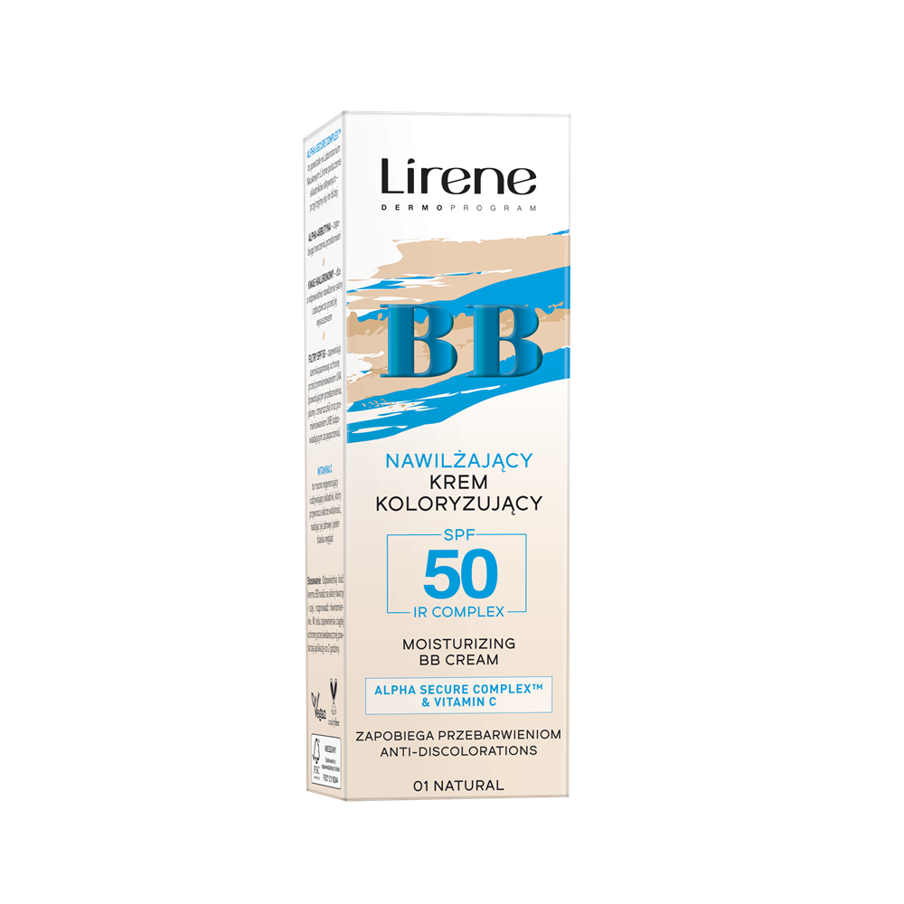 Crema BB hidratanta anti-depigmentare cu SPF50, 01 Natural, 30 ml, Lirene