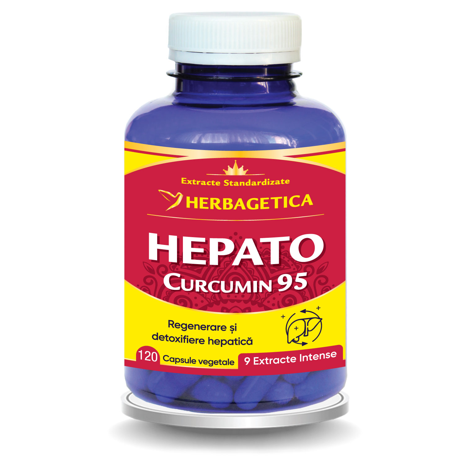 Hepato Curcumin 95, 120 capsule, Herbagetica