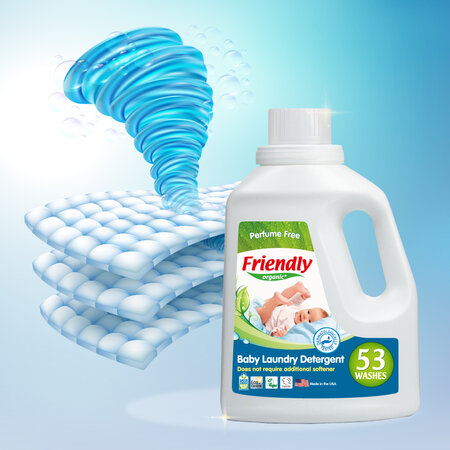 Detergent lichid organic fara miros, 1576 ml, Friendly Organic 669286