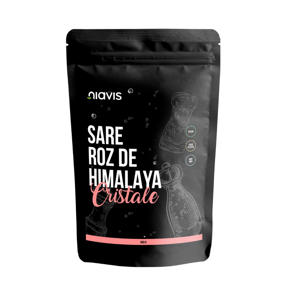 Sare roz de Himalaya cristale, 500 g, Niavis Bio