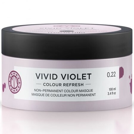 Masca de par nuantatoare Colour Refresh, Vivid Violet 0.22, 100 ml, Maria Nila