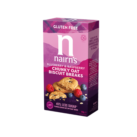Biscuiti pufosi fara gluten din ovaz integral cu afine si zmeura