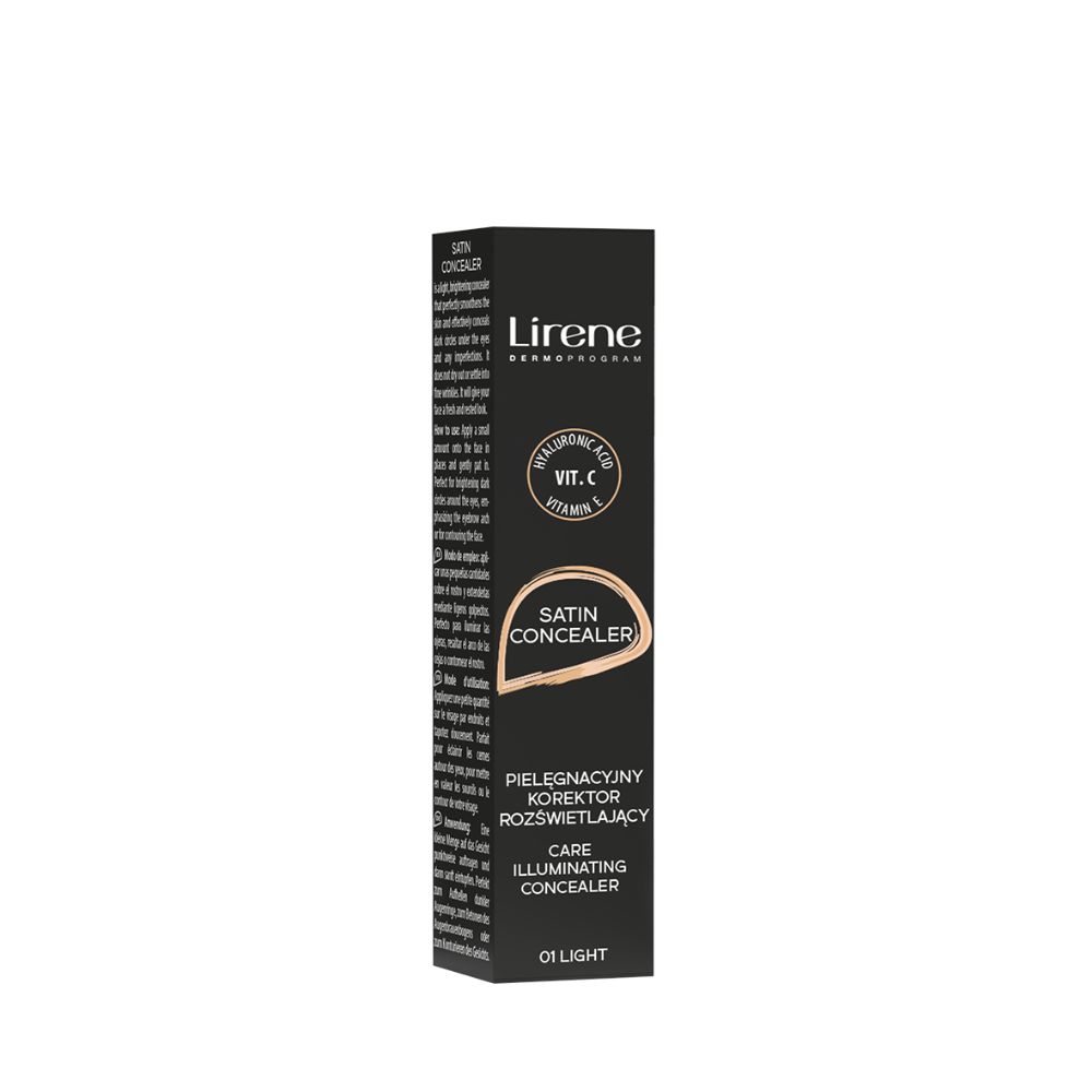 Fond de ten corector Satin Concealer, 01 Light, 10 ml, Lirene