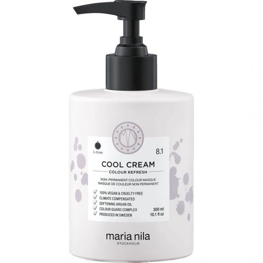 Masca de par nuantatoare Colour Refresh, Cool Cream 8.1, 300 ml, Maria Nila