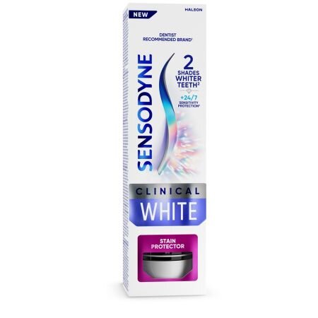 Pasta de dinti pentru albire Clinical White Stain Protector, 75 ml, Sensodyne 707329