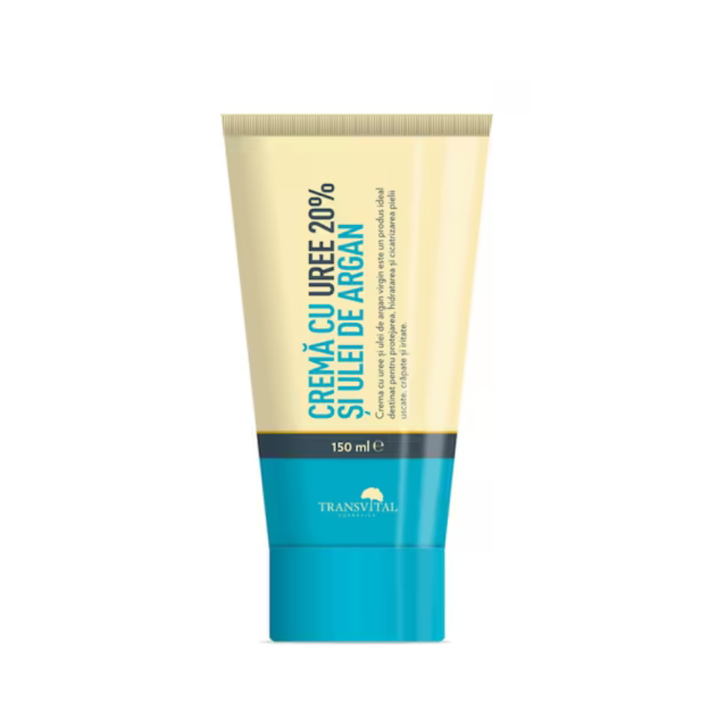Crema uree 20% ulei argan, 150 ml, Transvital