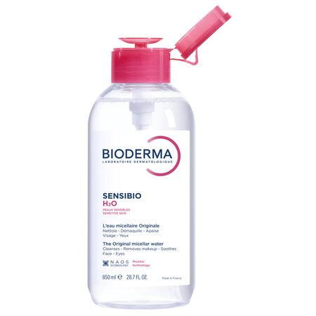 Apa micelara cu pompa Sensibio H2O, 850 ml, Bioderma 775585