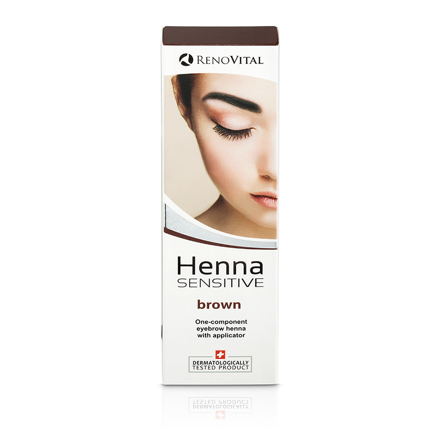 Vopsea crema pentru sprancene Henna, Maro, 6 g, Renovital