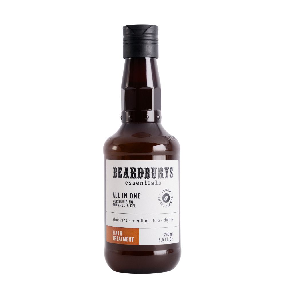 Sampon, Balsam, Gel de dus All in one, 250 ml, Beardburys Essentials