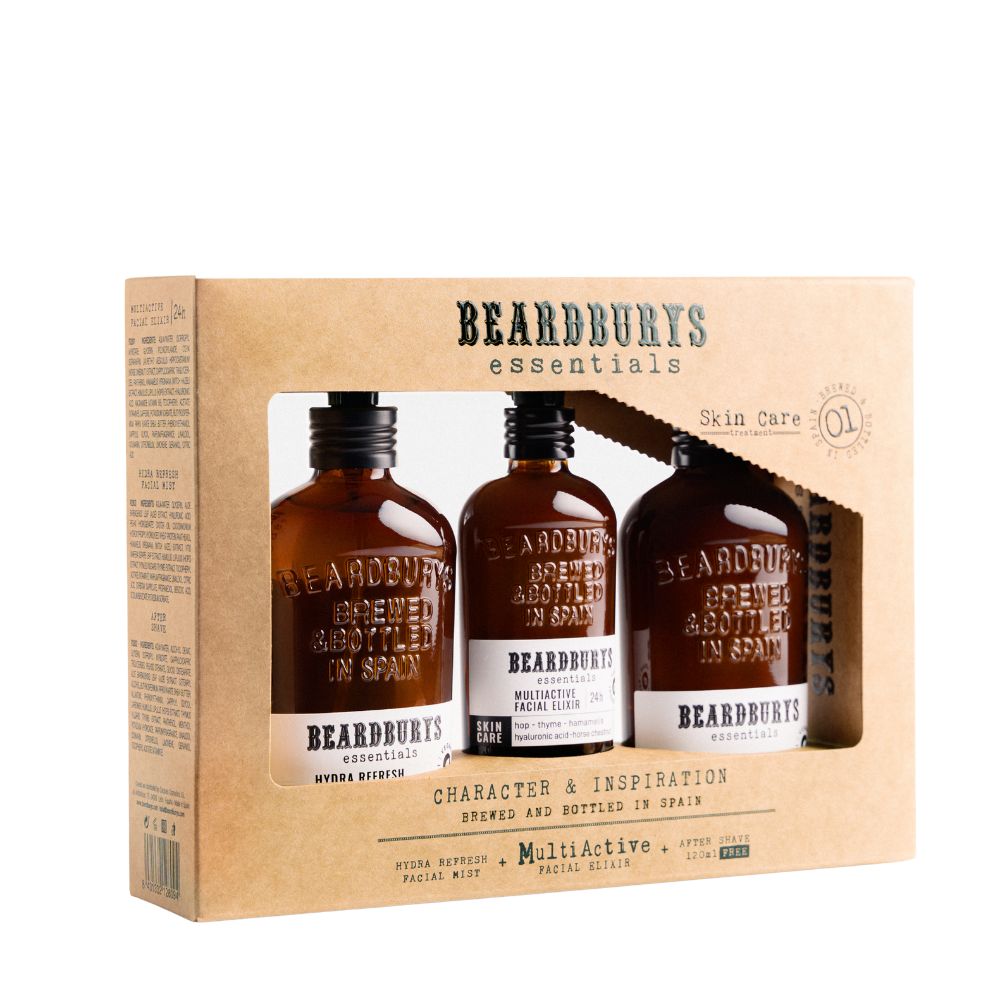 Set ingrijire faciala spray + elixir + after shave, Beardburys Essentials