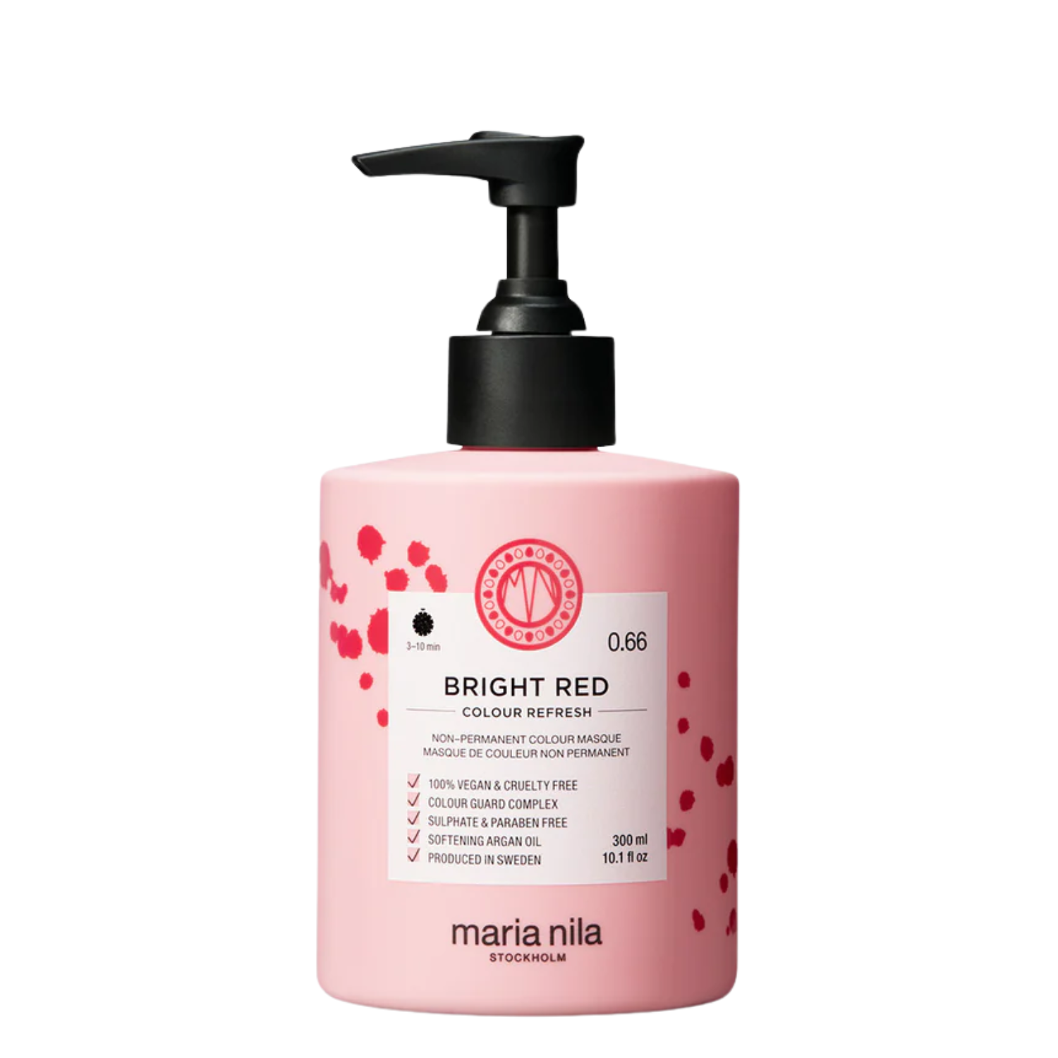 Masca de par nuantatoare Colour Refresh, Bright Red 0.66, 300 ml, Maria Nila