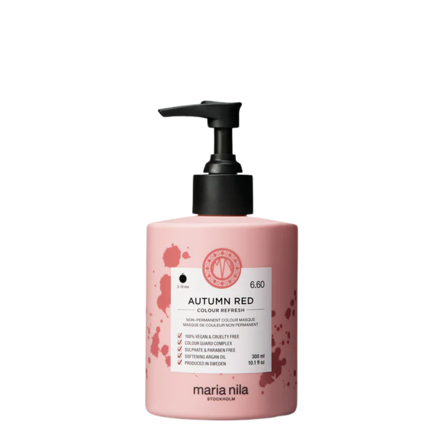 Masca de par nuantatoare Colour Refresh, Autumn Red 6.60, 300 ml, Maria Nila