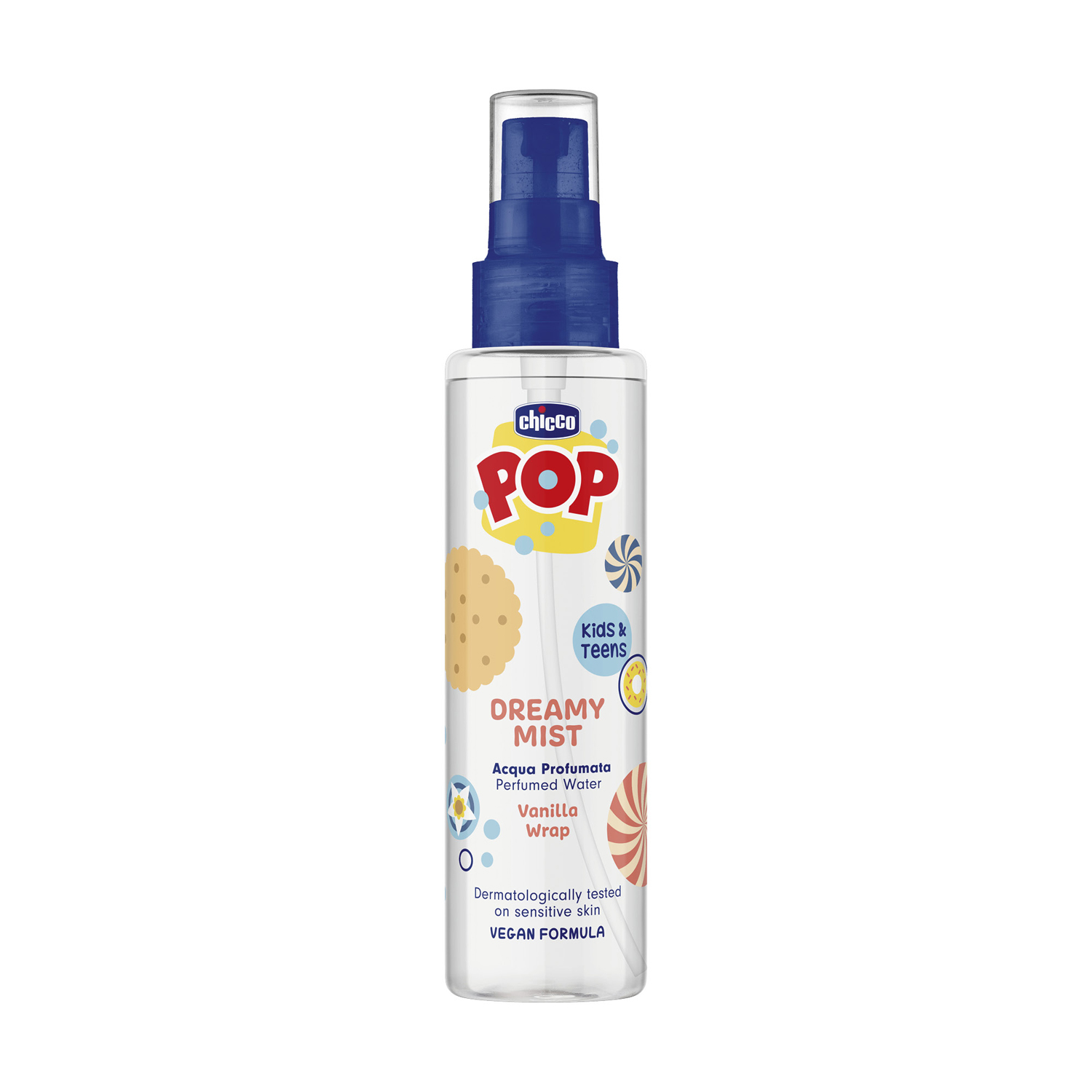 Apa de parfum DreamyMist Chicco POP, Prajitura cu vanilie, 150 ml, Chicco