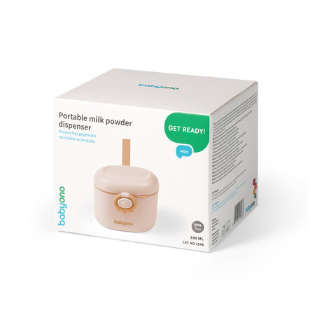 Dozator portabil pentru lapte praf si hrana, Bej, 1 bucata, Babyono 707587
