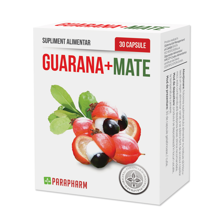 Guarana + Mate, 30 capsule, Parapharm