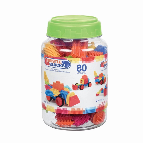 Set cuburi pentru construit, 80 buc, Bristle Blocks