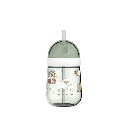 Cana cu pai pentru copii, Little Farm, 300 ml, Little Dutch