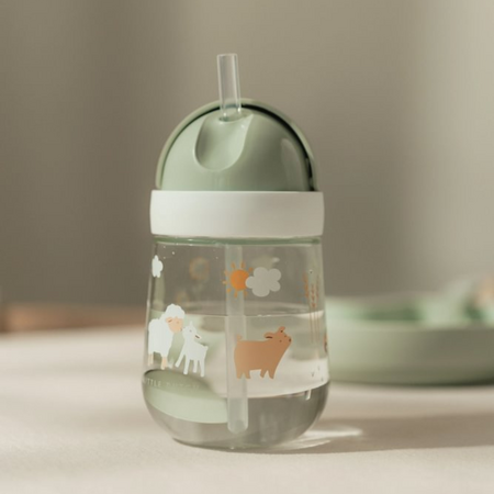 Cana cu pai pentru copii, Little Farm, 300 ml, Little Dutch 707780