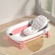Cadita pliabila cu termometru LCD pentru bebelusi, Roz, Bebe Royal 707809