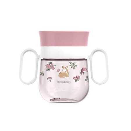 Cana 360° pentru copii, Fairy Garden, 200 ml, Little Dutch
