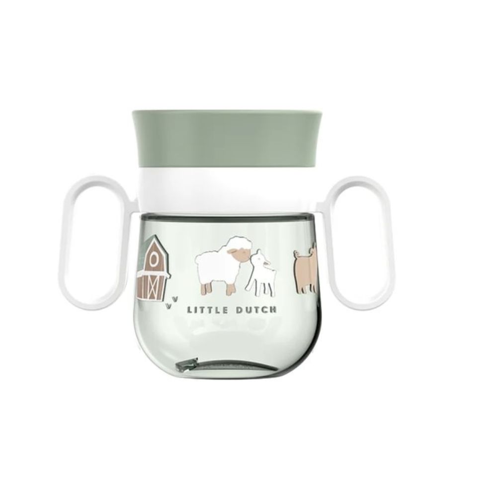 Cana 360° pentru copii, Little Farm, 200 ml, Little Dutch