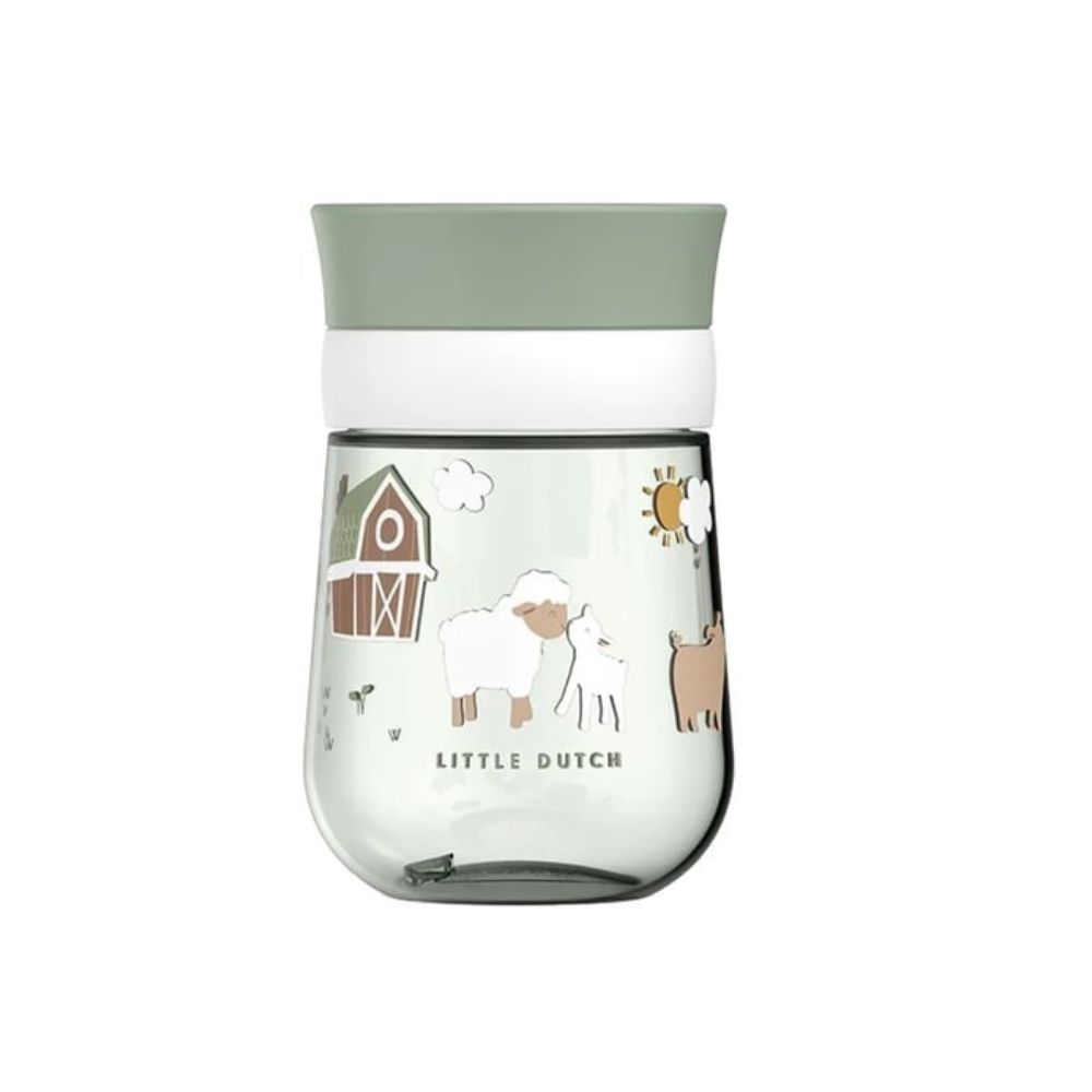 Cana 360° pentru copii, Little Farm, 300 ml, Little Dutch
