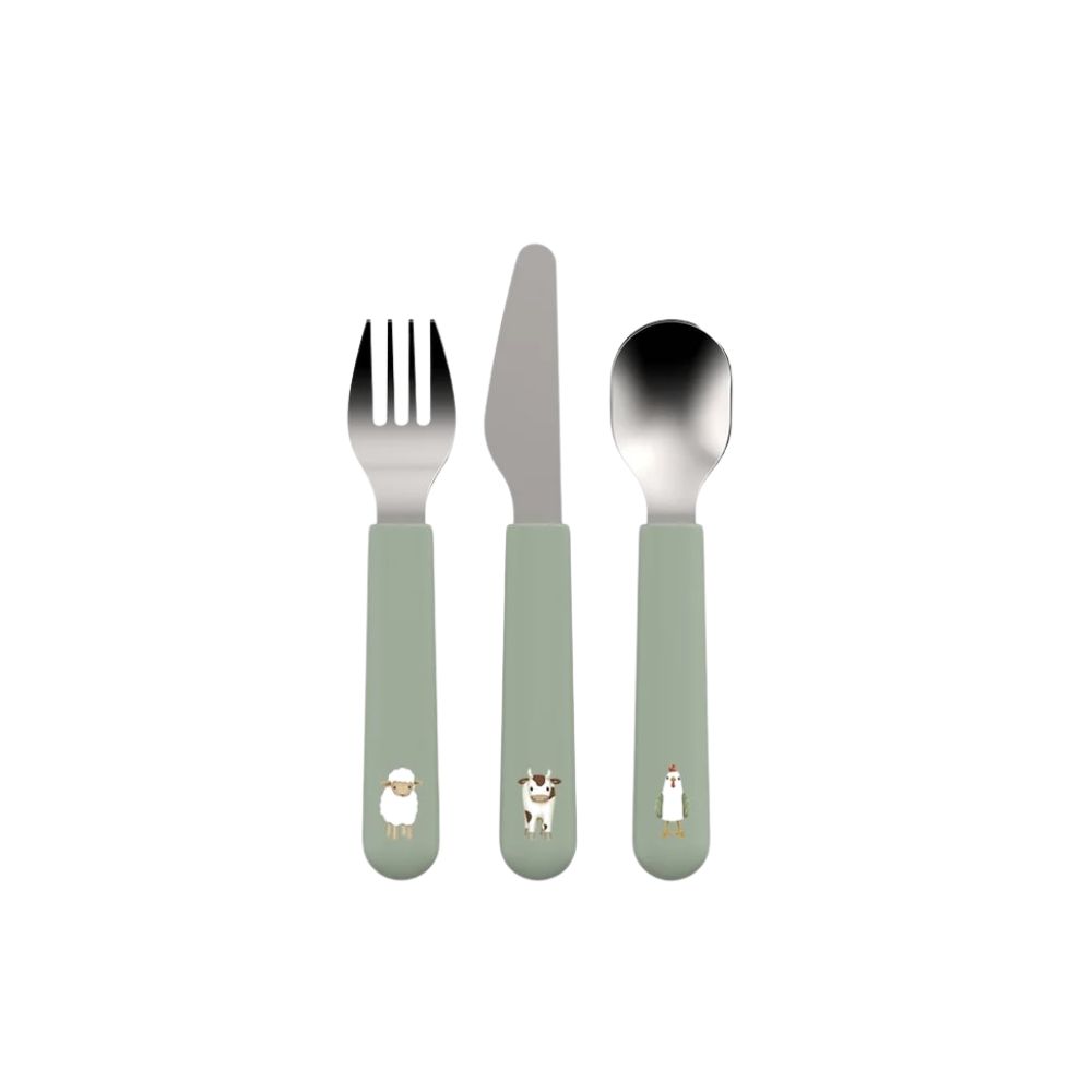 Set tacamuri pentru copii, +12 luni, Little Farm, 3 piese, Little Dutch