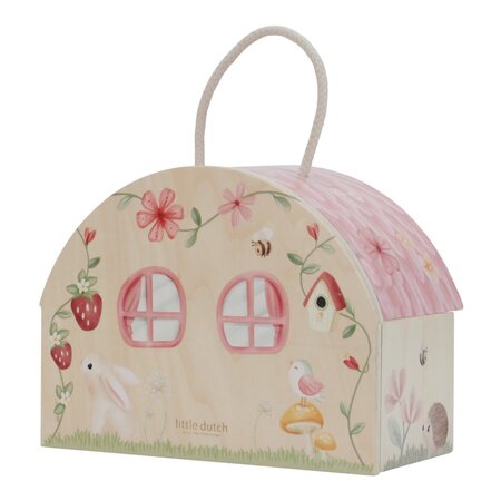 Casuta de papusi din lemn portabila, Fairy Garden, Little Dutch 708172