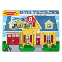 Puzzle cu sunete Casa mea, +2 ani, 8 piese, Melissa&Doug